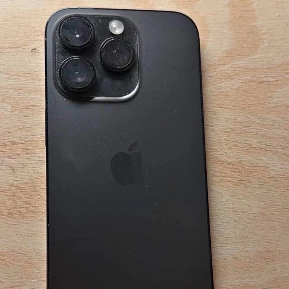 Black Smartphone with Blue Display